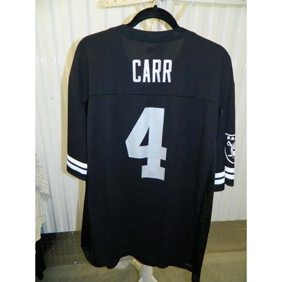 Raiders Derek Carr 4 Jersey 2XL Black & Silver Official NFLPA NFL Team Apparel - Picture 6 of 11